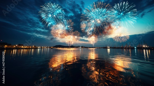 Summer Fireworks Festival On Yodogawa River Brigh, Bright Background, Background Hd