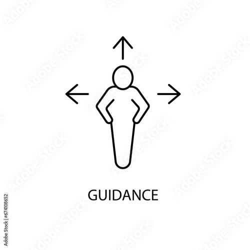 guidance concept line icon. Simple element illustration. guidance concept outline symbol design.