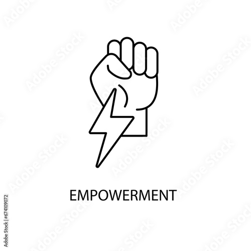 Empowerment concept line icon. Simple element illustration. Empowerment concept outline symbol design.