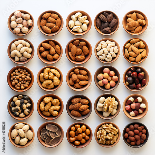Image of many nuts closed-up