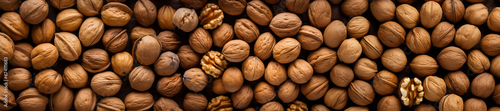 Image of many walnuts closed-up. Image of many walnuts closed-up.
