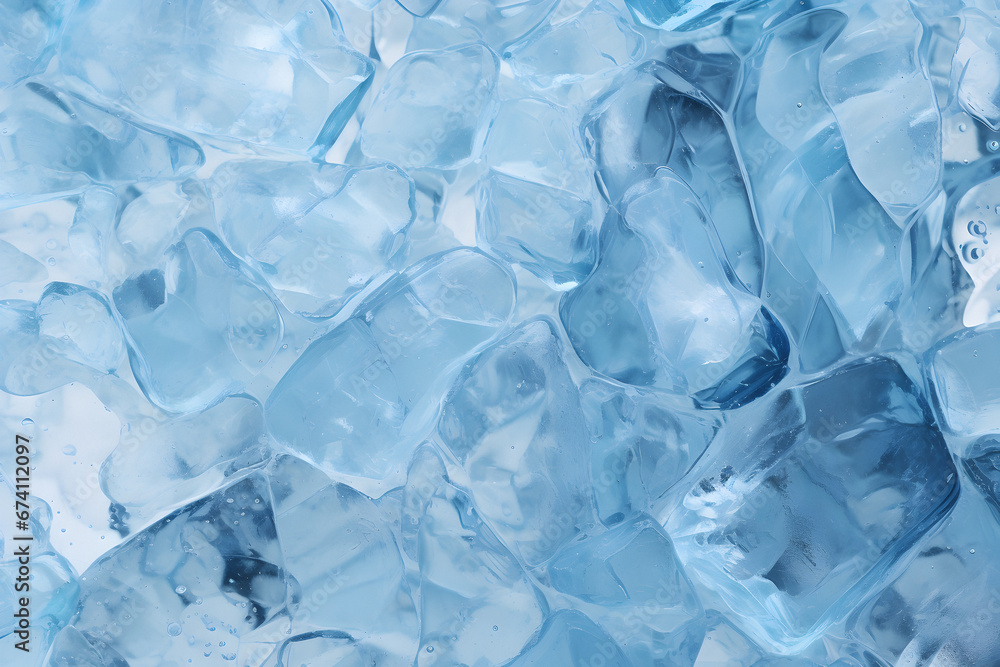ice texture, Abstract ice background, ice broken, Blue background