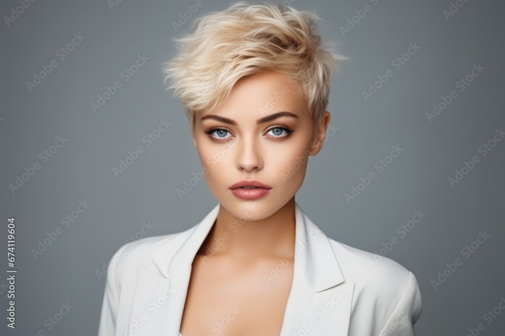 Young attractive woman dressed in business style. Successful business woman, employee, manager. Young attractive woman dressed in business style. Successful business woman, employee, manager.