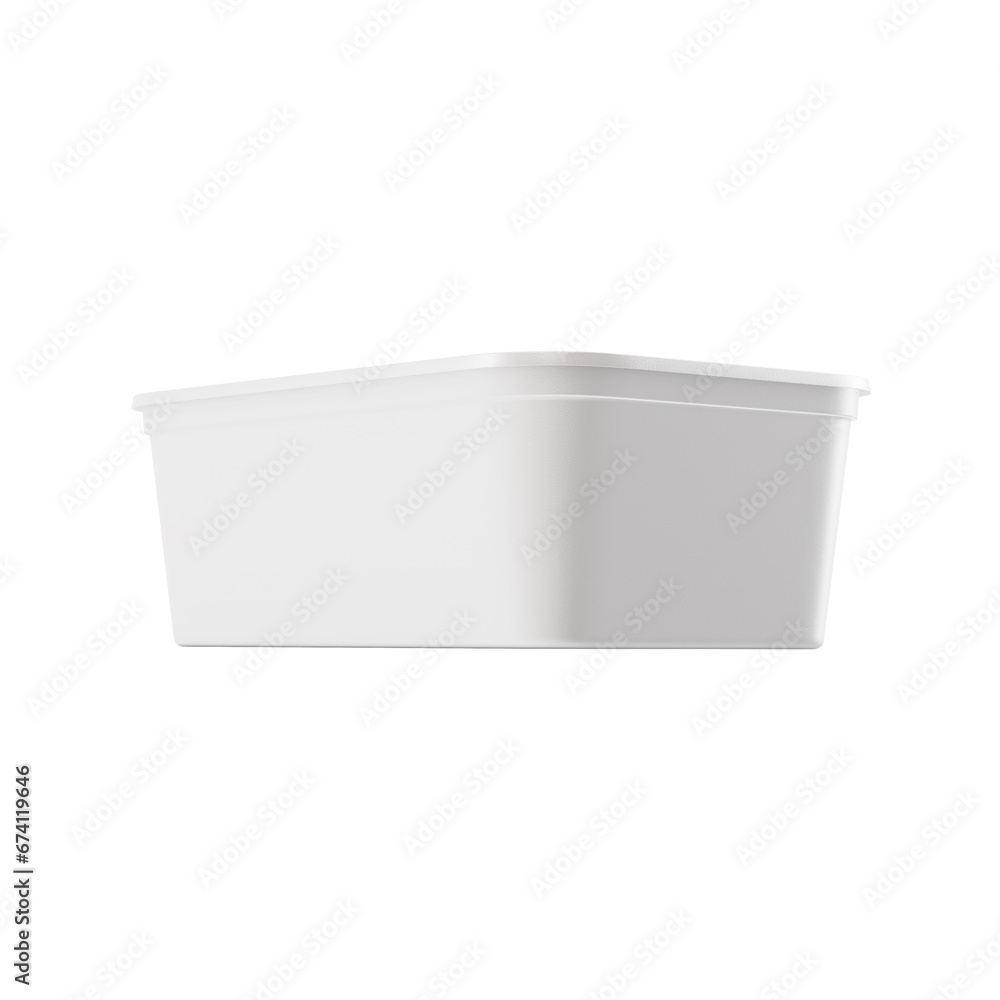 a opened butter tub image on a white background a opened butter tub image on a white background
