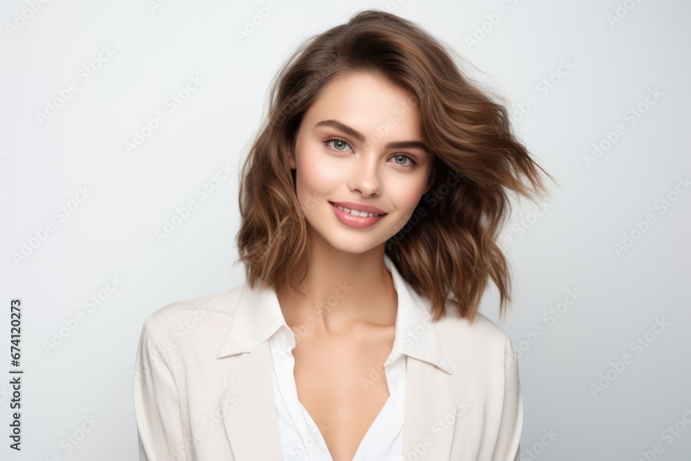Young attractive woman dressed in business style. Successful business woman, employee, manager. Young attractive woman dressed in business style. Successful business woman, employee, manager.