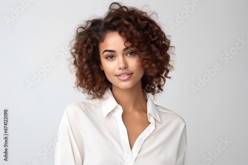 Young attractive woman dressed in business style. Successful business woman  employee  manager.