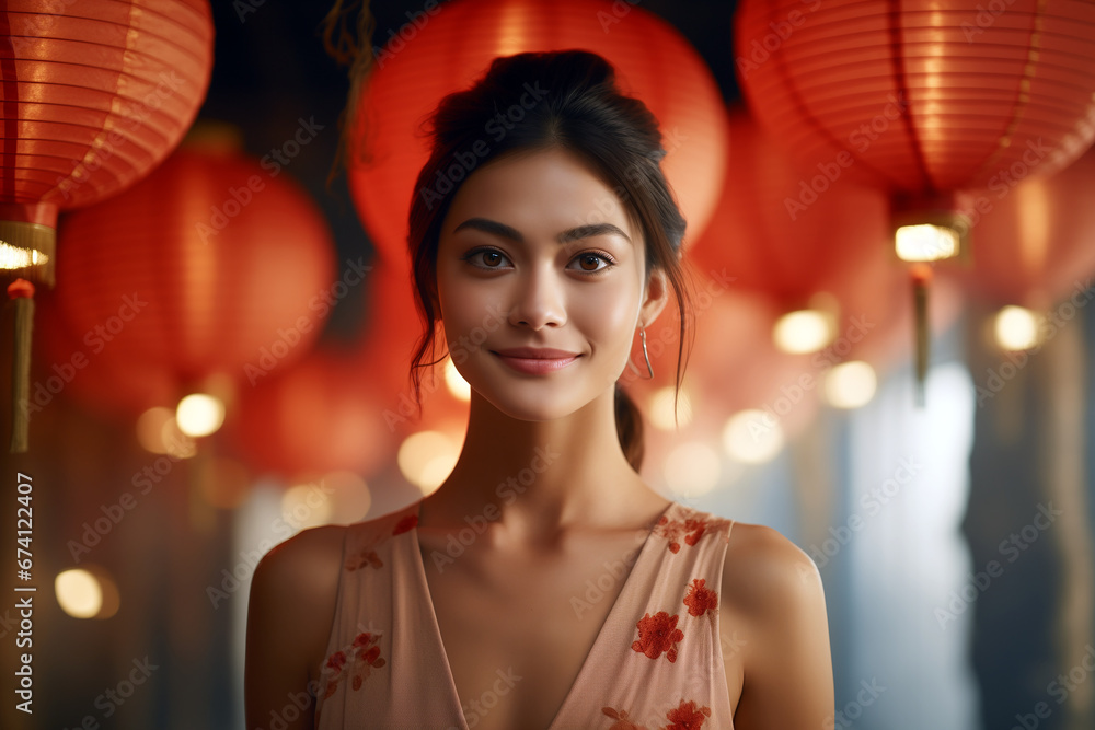 beautiful asian woman in a dress beautiful asian woman in a dress
