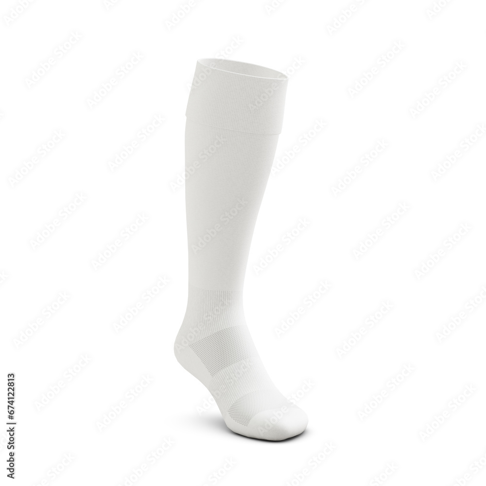 a transparent mannequin with a Over Calf Sock isolated on a white background a transparent mannequin with a Over Calf Sock isolated on a white background