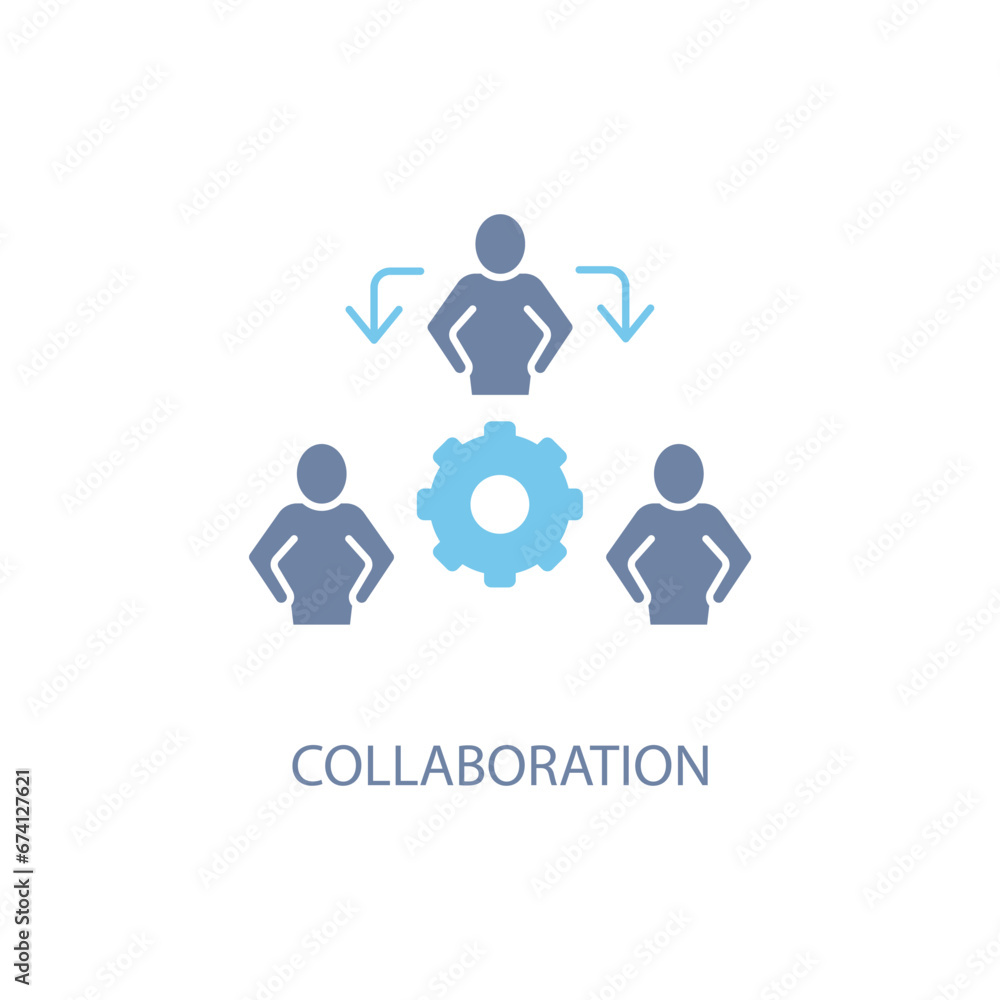 Collaboration concept line icon. Simple element illustration.Collaboration concept outline symbol design.