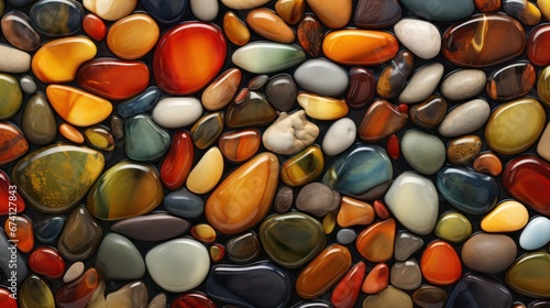 Colorful stone background texture on the beach