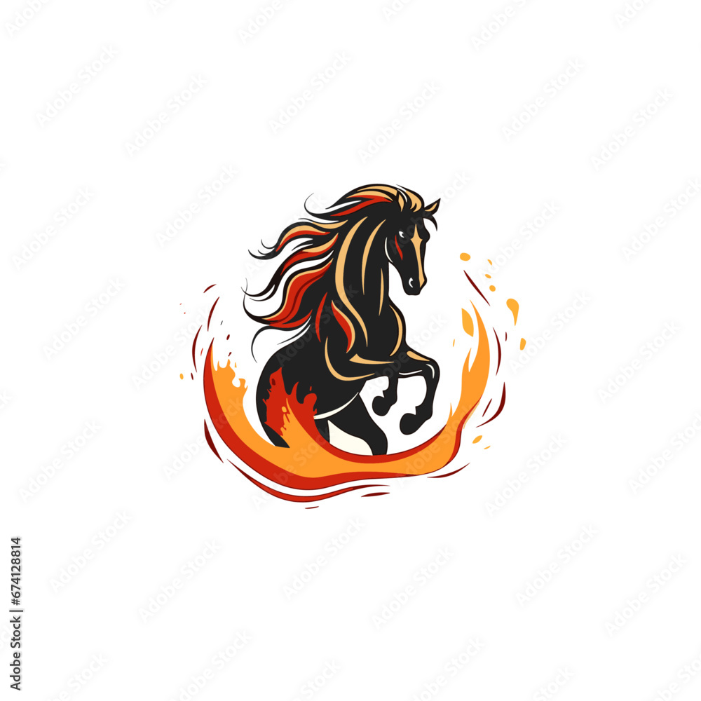 Obraz premium Rooster logo flat vector design