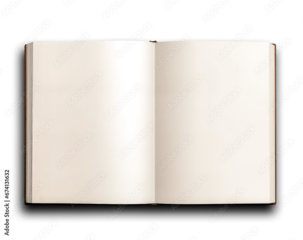 Blank open book isolated on white background with clipping path. Top view. Blank open book isolated on white background with clipping path. Top view.