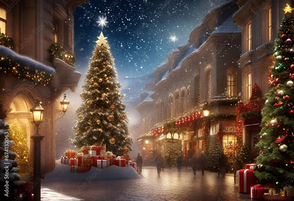 custom made wallpaper toronto digitalChristmas views - Christmas Decorations