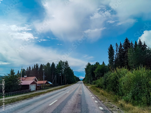 road in the mountains , image taken in sweden, scandinavia, , europe