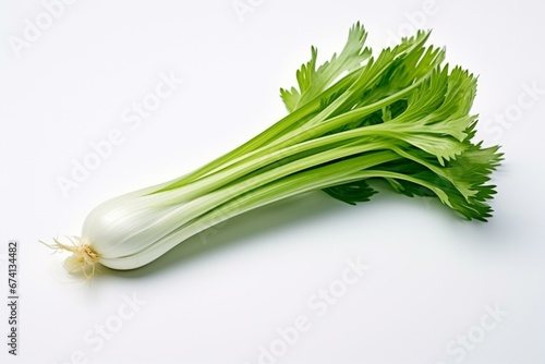 Close-up isolated green vegetable on transparent or white background. Generative AI