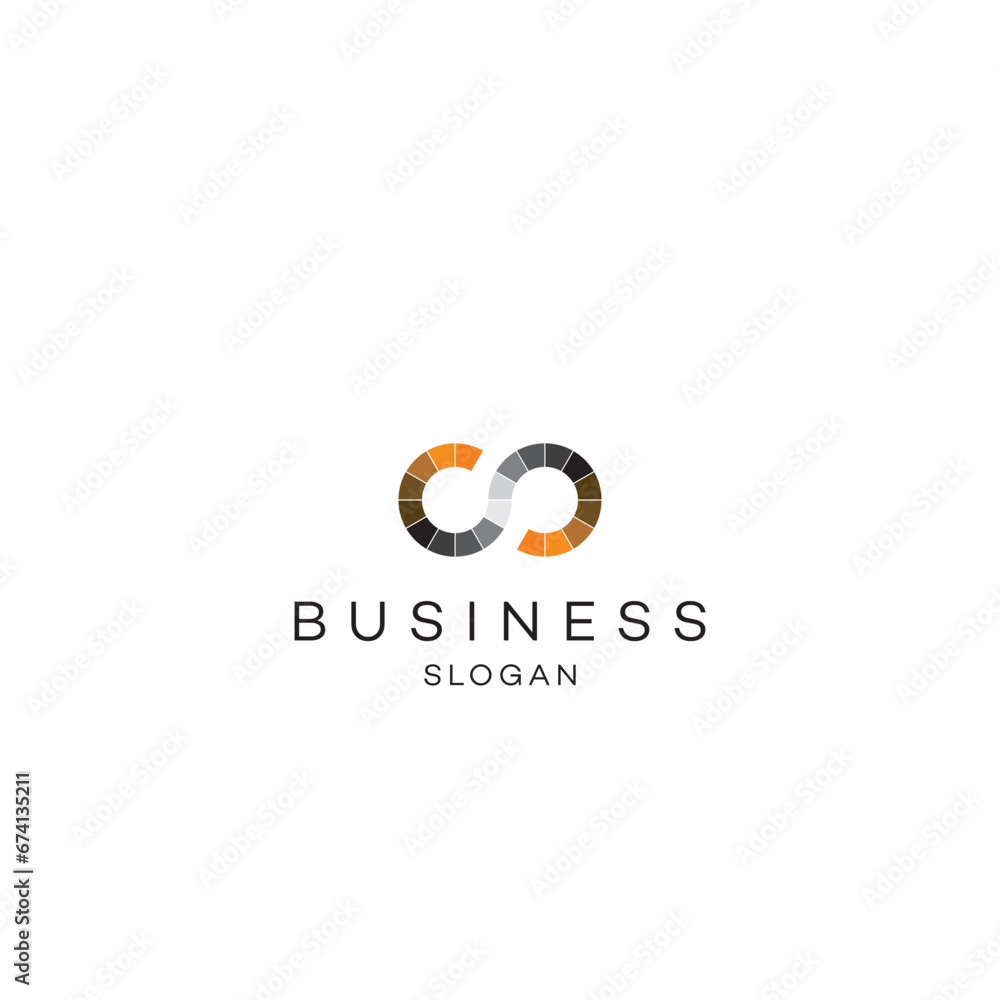 Obraz premium Business digital technology consultant corporate abstract flat minimal modern round circle geomatic international typography nature health Finacial education people energy logo design brand identity 