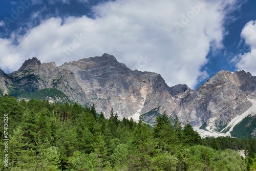 mountain in the alps, photo as a background , in pasubio mountains, dolomiti, alps, thiene schio vicenza, north italy