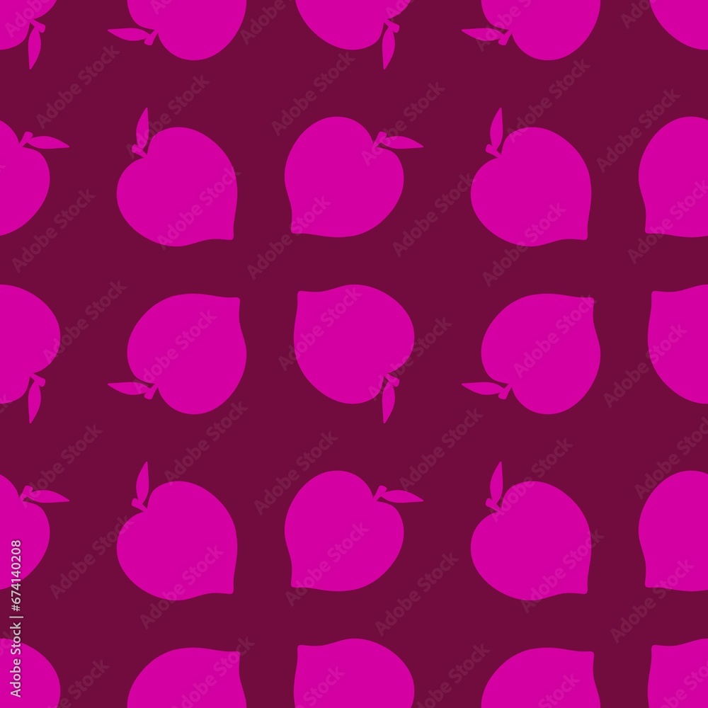 Summer fruit seamless peach pattern for wrapping paper and fabrics and linens and kids clothes print