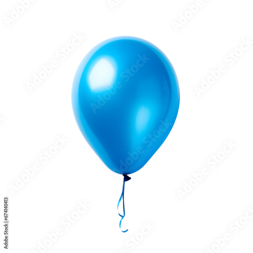 blue balloon on transparent background