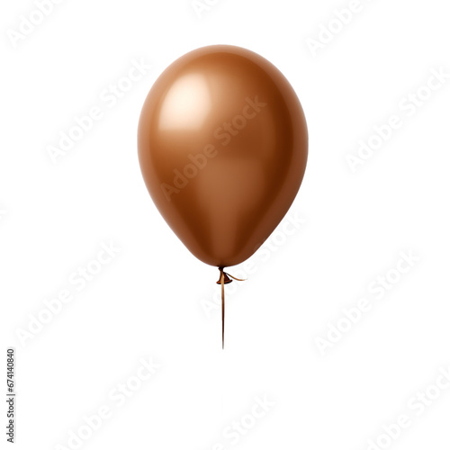 brown balloon on transparent background