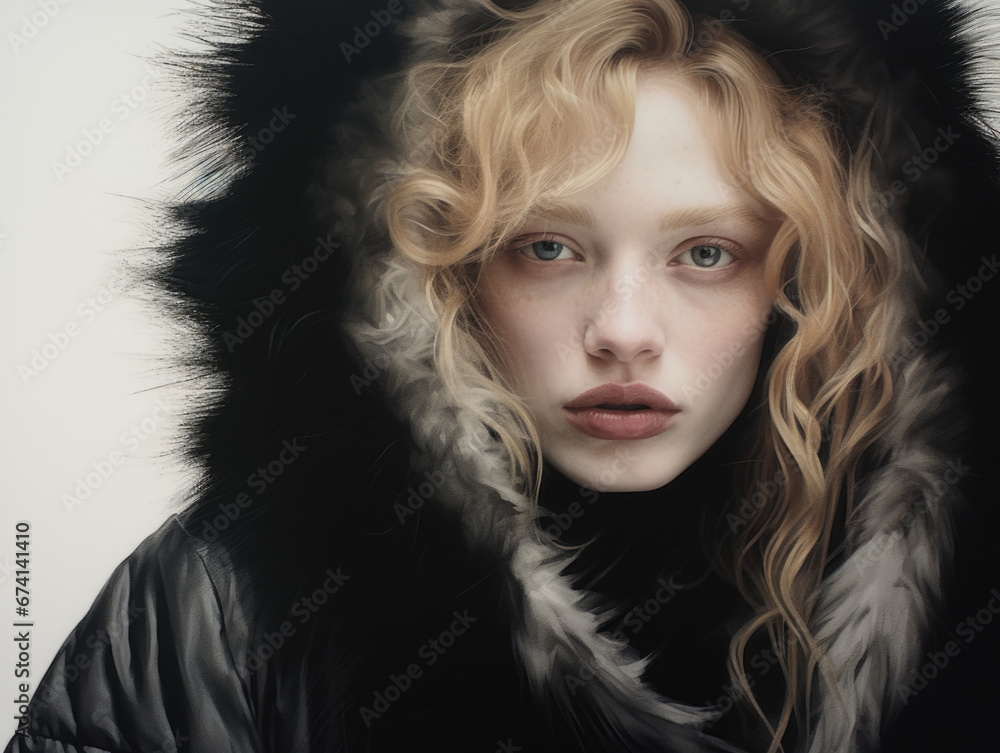 Portrait of a beautiful woman in an old-fashioned style. Women's fashion and beauty. Portrait of a beautiful woman in an old-fashioned style. Women's fashion and beauty.