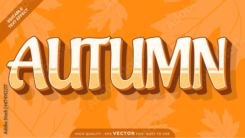 Editable Text Effect - Autumn Season