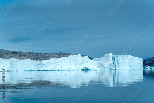 arctic icebergs in arctic ocean in greenland