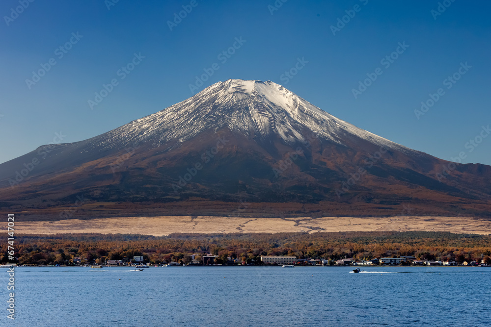 The Mount Fuji, an active volcano about 100 kilometres southwest of Tokyo.