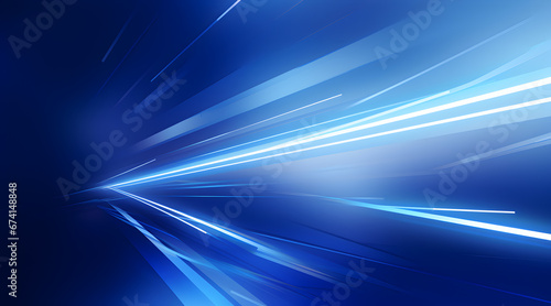 Dynamic abstract background with light streaks conveying speed and motion in cool blue tones.