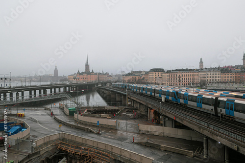 Wallpaper Mural High angle view of bridge over river in city Torontodigital.ca