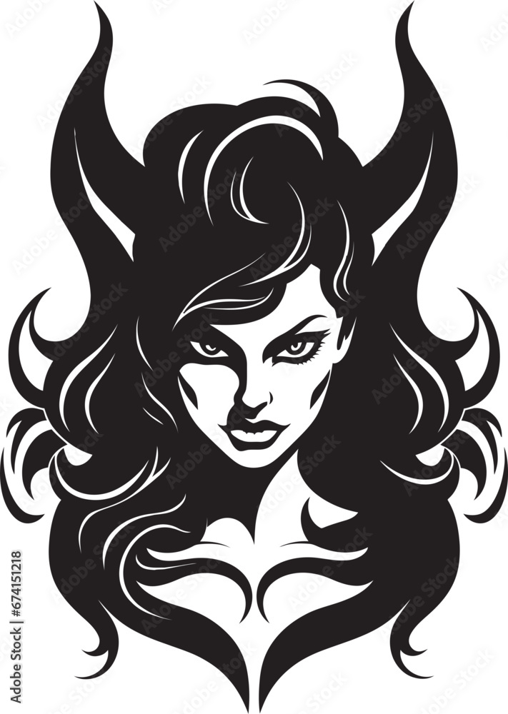 Sensual Allure Black Logo with Tempting Demon Dark Temptress Unveiled Enigmatic Demon Logo Sensual Allure Black Logo with Tempting Demon Dark Temptress Unveiled Enigmatic Demon Logo