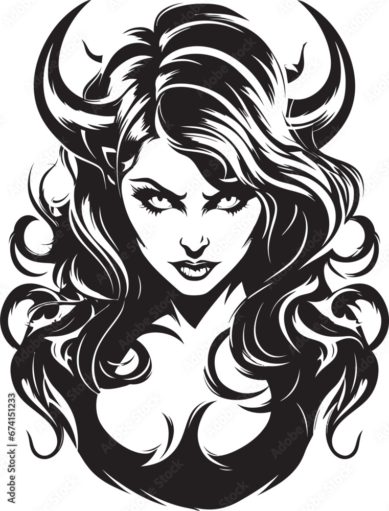 Vector Artistry Redefined Sinful Demon Emblem Sensual Allure Black Logo with Tempting Demon Vector Artistry Redefined Sinful Demon Emblem Sensual Allure Black Logo with Tempting Demon