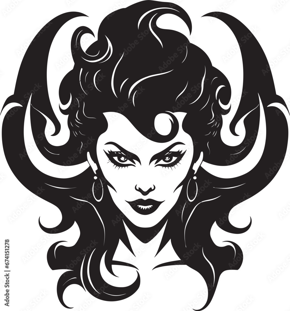Sultry Temptress Black Demon Emblem Mastery Vector Artistry Redefined Dark Seductress Logo Sultry Temptress Black Demon Emblem Mastery Vector Artistry Redefined Dark Seductress Logo