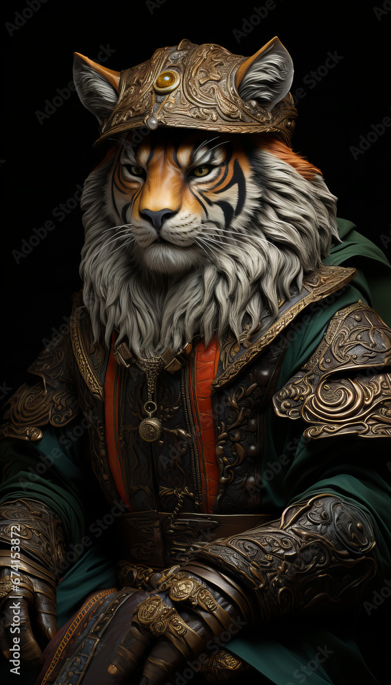 Beastly elegance captured in a portrait of soft fabrics Beastly elegance captured in a portrait of soft fabrics