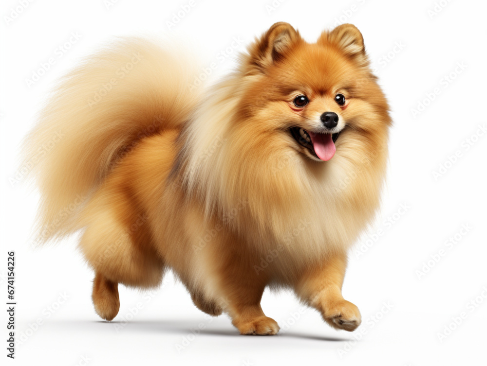 Obraz premium pomeranian dog isolated on white