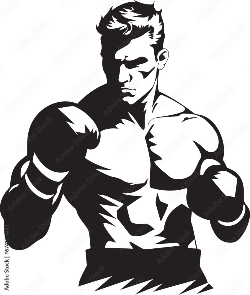 Black Beauty Boxing Man Logo Mastery Exquisite Sporty Art Boxing Man in Black Vector Black Beauty Boxing Man Logo Mastery Exquisite Sporty Art Boxing Man in Black Vector