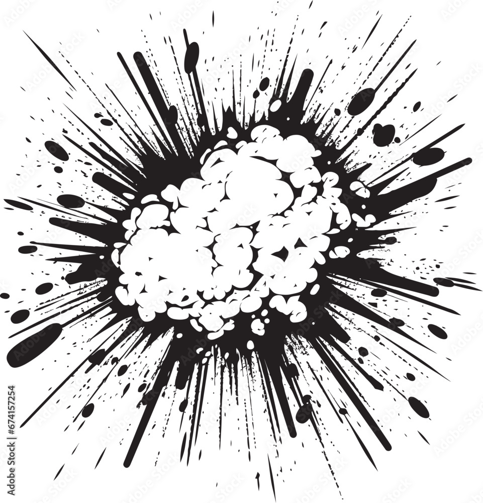 Iconic Boom Black Emblem Design Black and Explosive Comic Explosion Vector Symbol Iconic Boom Black Emblem Design Black and Explosive Comic Explosion Vector Symbol