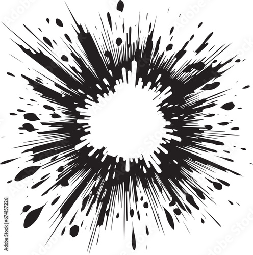 Kaboom Comic Design Explosive Emblem in Black Black Beauty Comic Explosion Logo Mastery