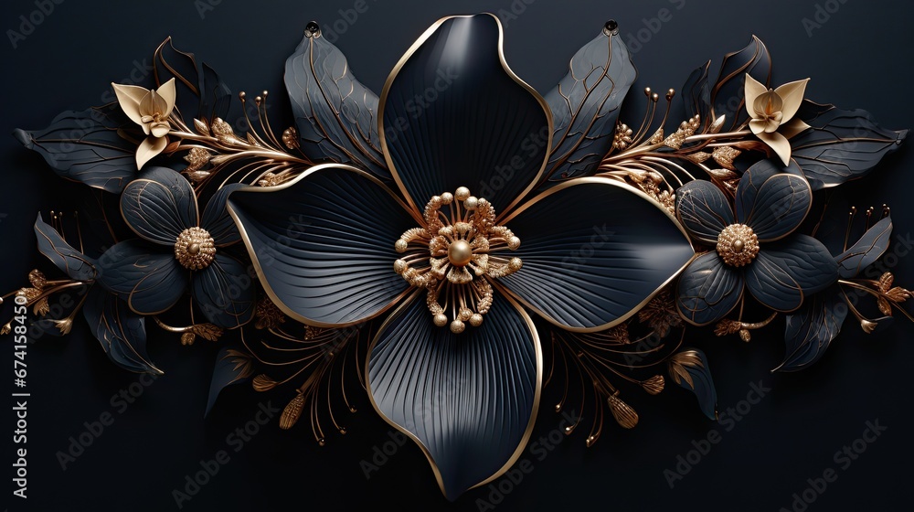 Naklejka premium Black orchid flower