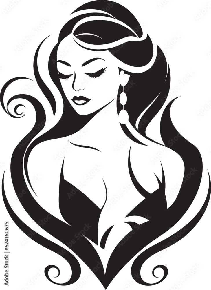 Mystical Gaze Emblem with a Womans Face in Black Eternal Allure Logo with Female Face Icon in Black Mystical Gaze Emblem with a Womans Face in Black Eternal Allure Logo with Female Face Icon in Black