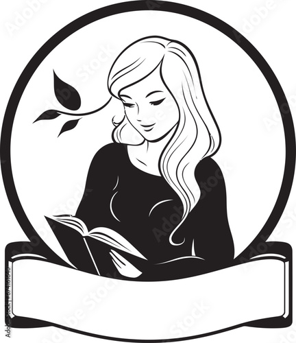 Brushing Up on Knowledge Female Teacher and Book Icon Visual Learning Journey Woman with Book Vector Art
