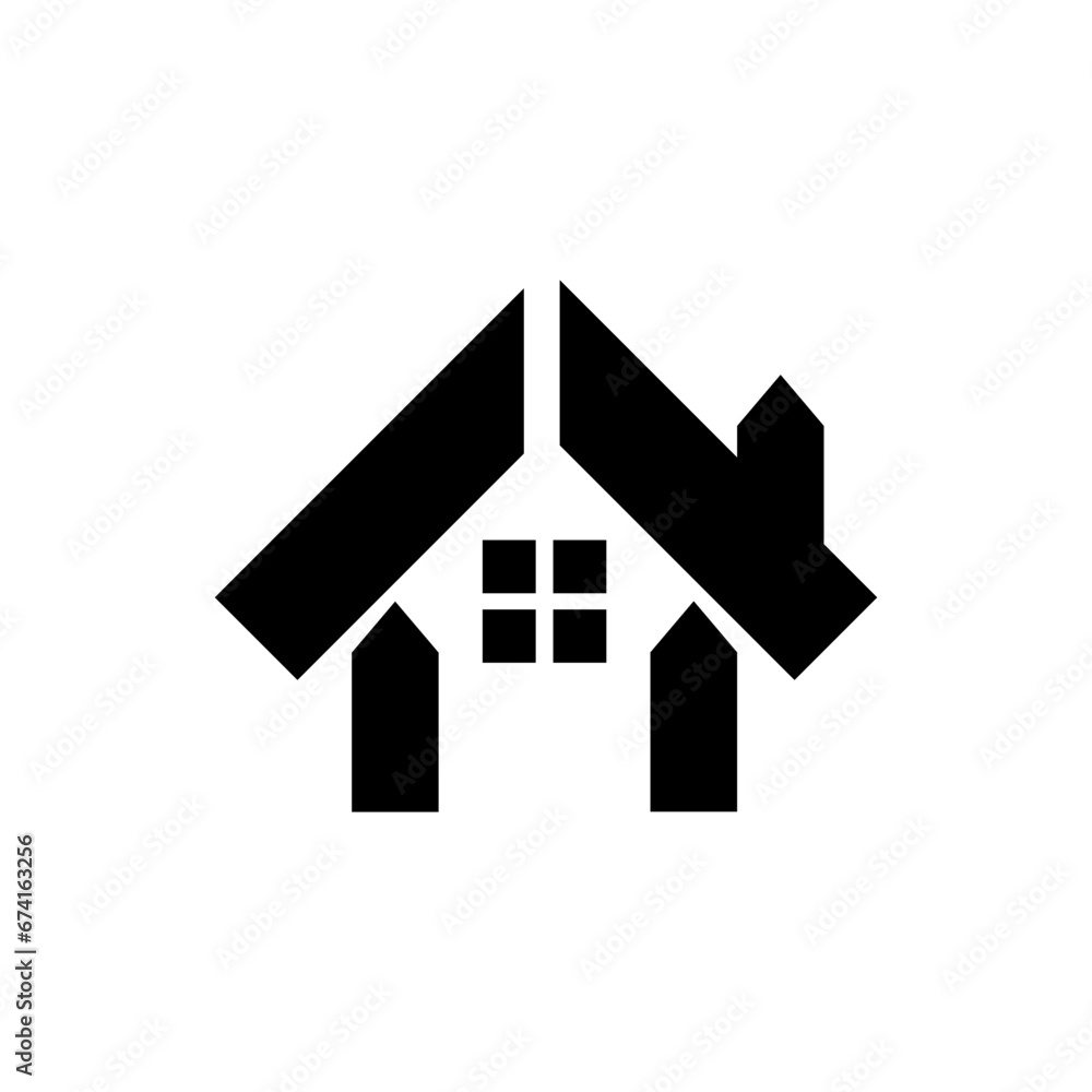 Fototapeta premium house home icon vector picture camp illustration design