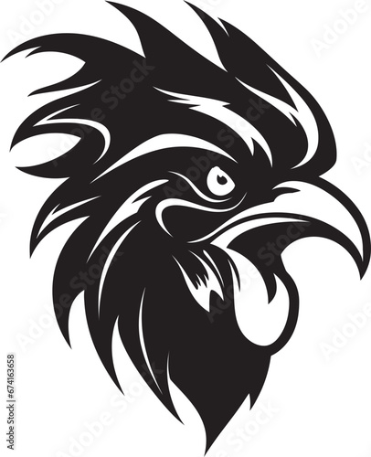 Regal Rooster Majesty A symbol of regal power and grandeur Rooster Emblem in Contemporary Art A symbol with a touch of modern artistic flair