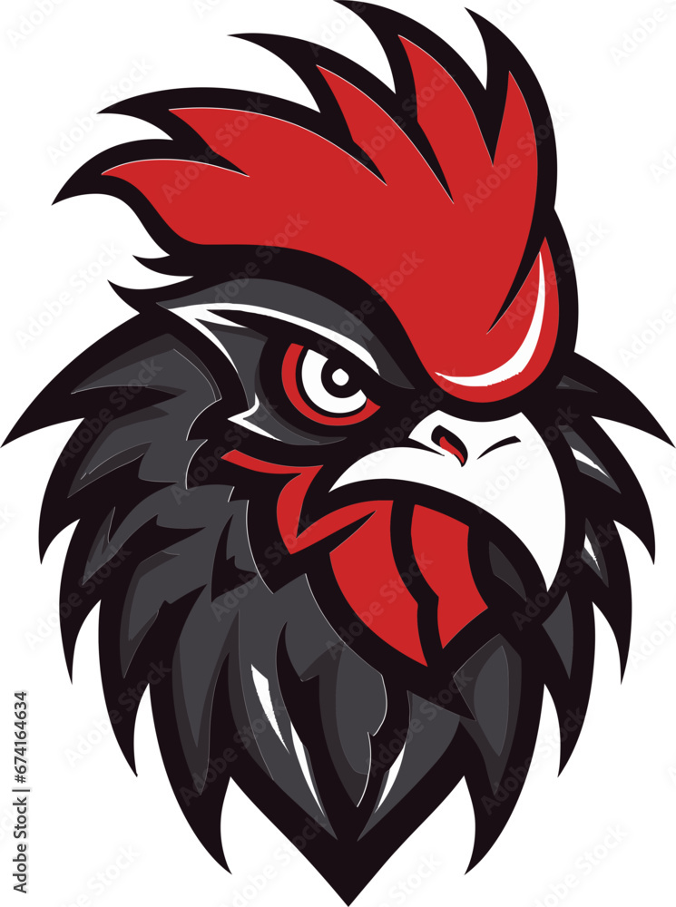 Modern Rooster Vector Artwork Rooster Majesty in Vector Silhouette Modern Rooster Vector Artwork Rooster Majesty in Vector Silhouette
