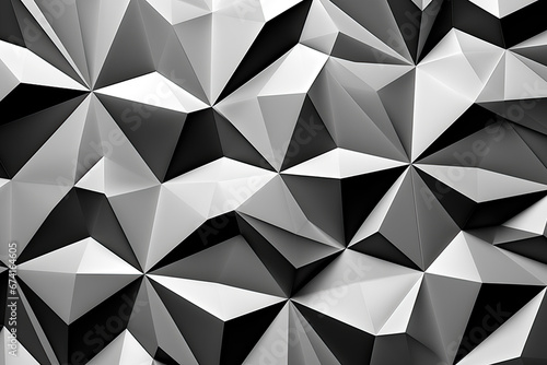 Abstract black and white angular geometric pattern wallpaper banner