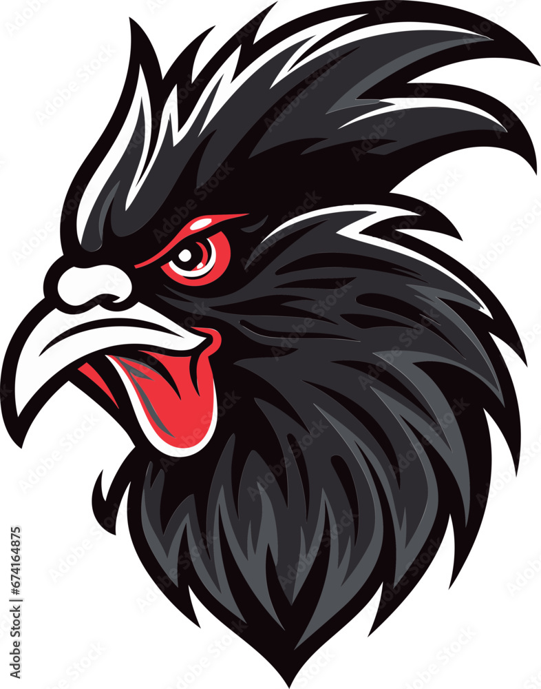 Rooster Profile with Timeless Appeal Rooster Majesty in Black and White Rooster Profile with Timeless Appeal Rooster Majesty in Black and White
