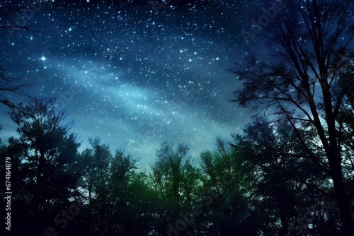starry night sky made by midjeorney