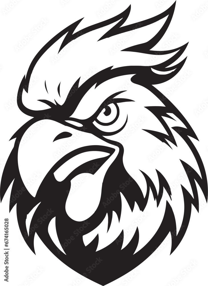 Sleek Rooster Artwork with Versatile Appeal Rooster Profile in Majestic Silhouette Sleek Rooster Artwork with Versatile Appeal Rooster Profile in Majestic Silhouette