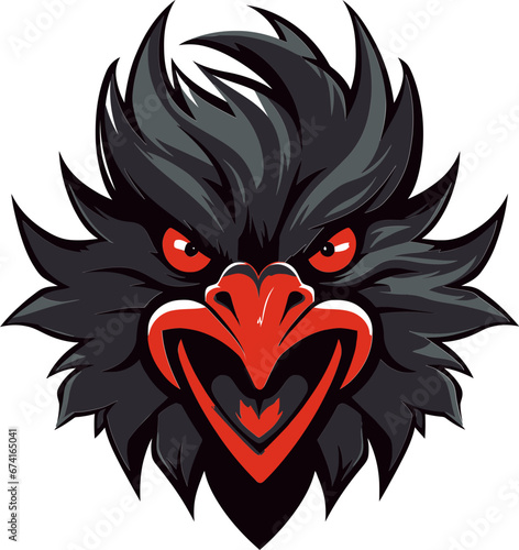 Wallpaper Mural Rooster Profile with Regal Flair Elegant Black Rooster Mascot in Vector Torontodigital.ca