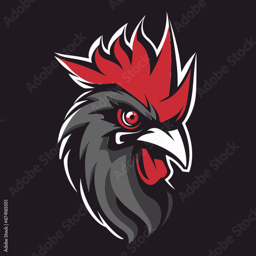 Rooster Symbol with Majestic Charm Abstract Rooster Graphic for Timeless Branding